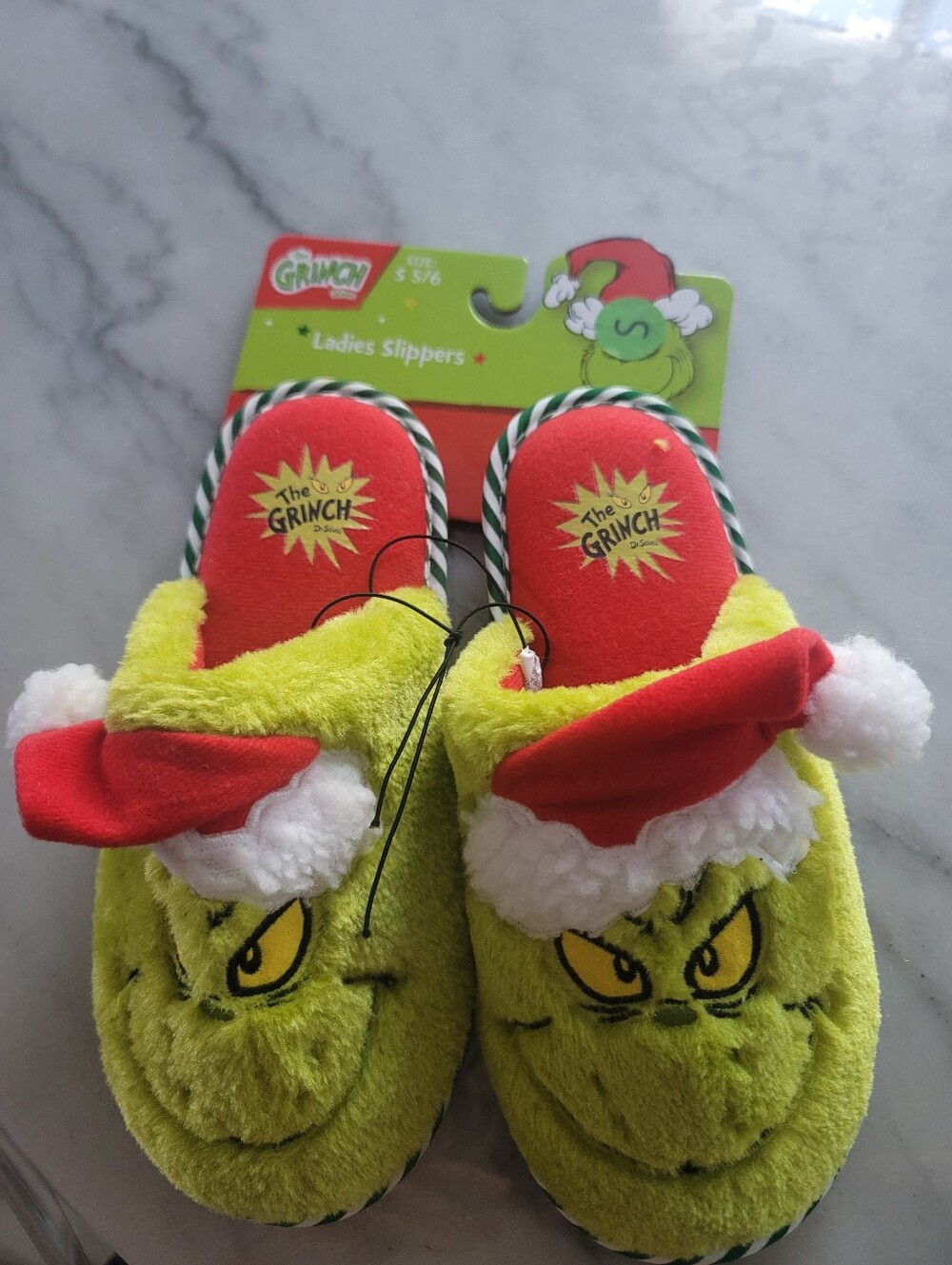 The Grinch Christmas Slippers NEW SMALL 5/6